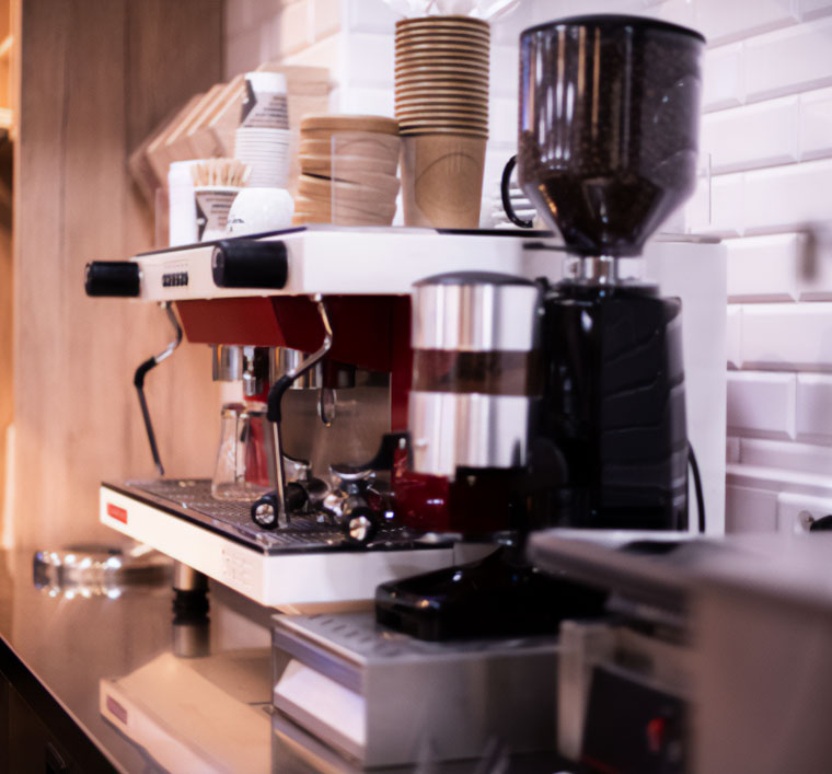 Machines à café à la station Baranzy