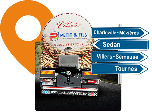 Camion livraison granulés de bois Charleville-Mézières