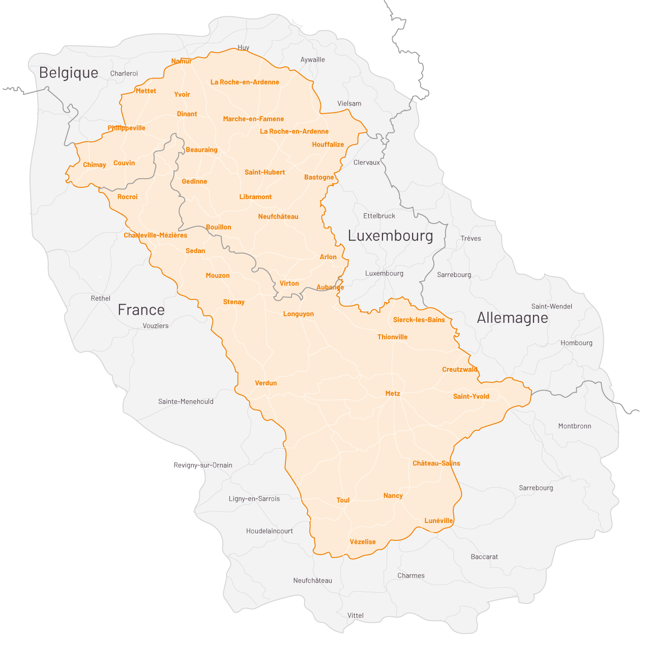 Zones de livraison pellet en sac